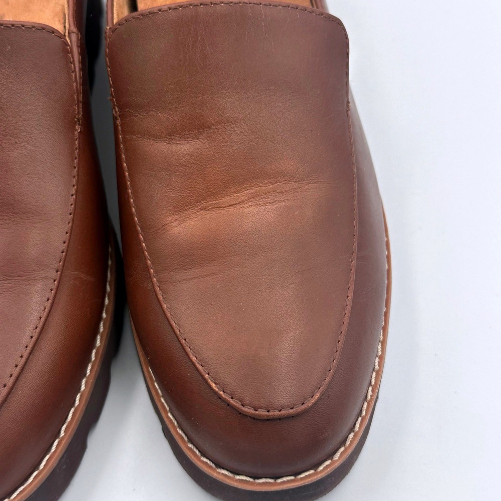 Vionic Kensley Brown Leather Slip On Loafers Women's Size 6.5 - Picture 6 of 7